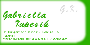 gabriella kupcsik business card